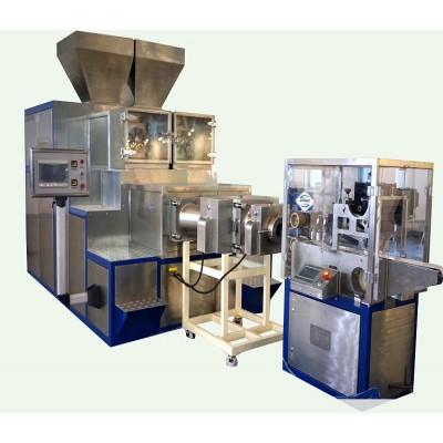 high quality  1000ES Duplex vacuum plodder for two colored bath soap making machine